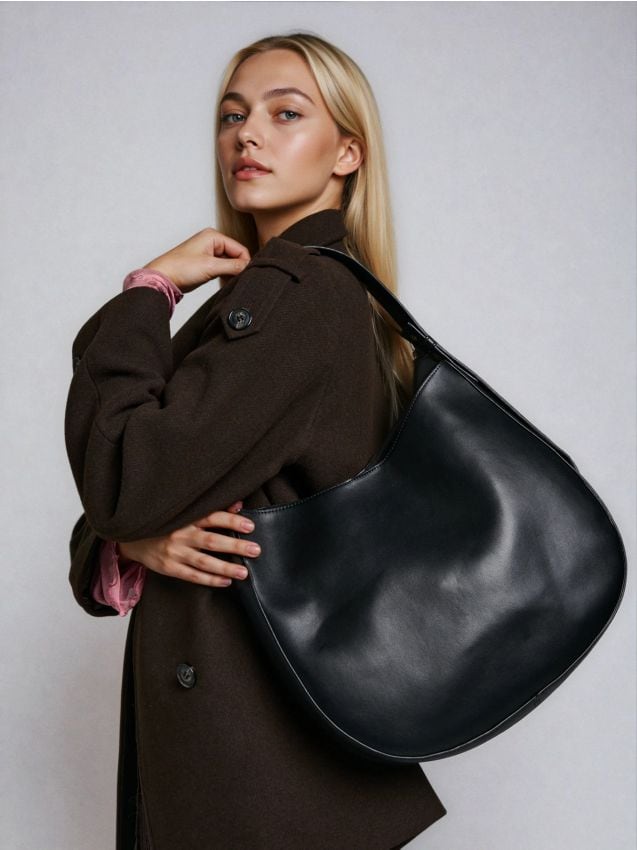 Sinsay - Geantă hobo - negru