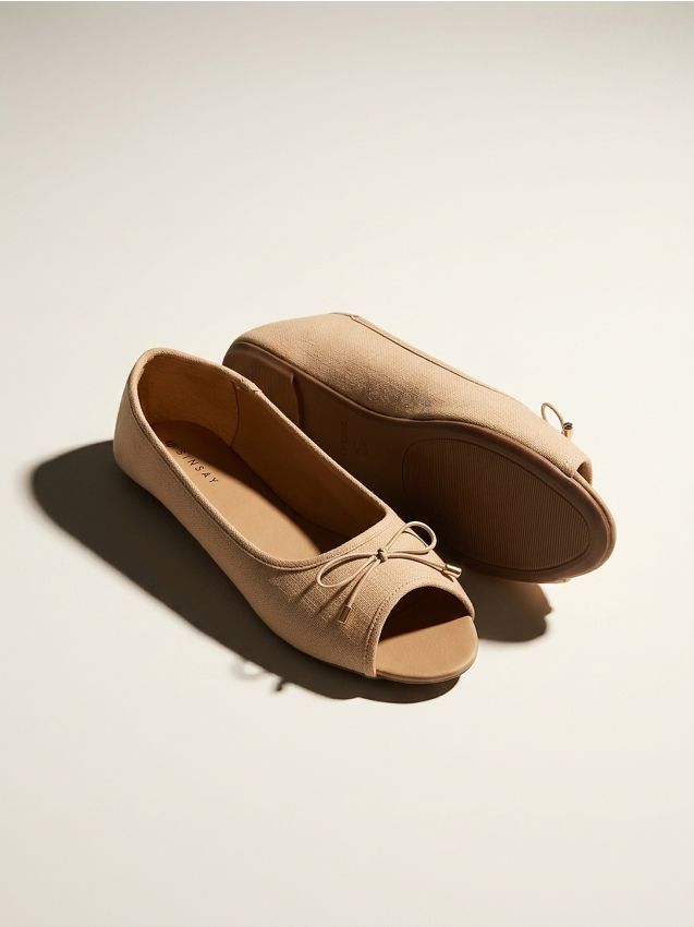 Ballerine con fiocco decorativo - nude