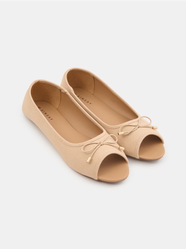 Sinsay - Balerini cu fundă decorativă - nude