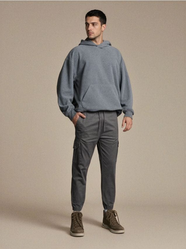 Sinsay - Spodnie jogger cargo - szary