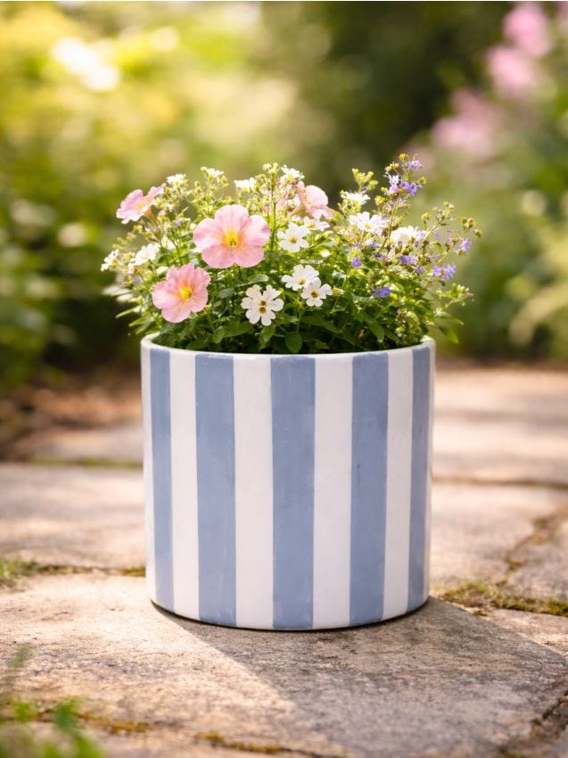 Sinsay - Ghiveci ceramic cu dungi - multicolor