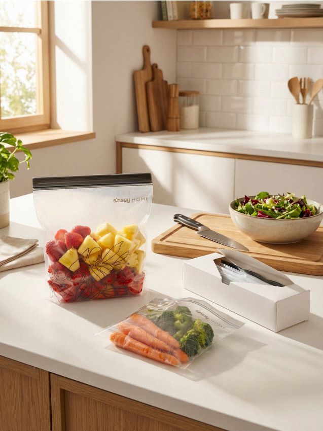 Sinsay - Pungi pentru alimente, pachet de 40 bucăți - alb