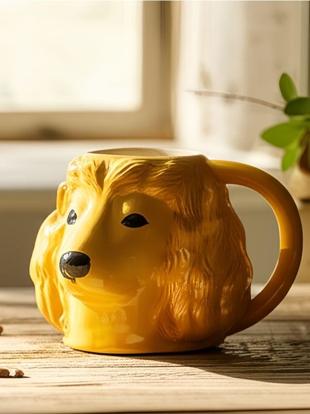 Sinsay - Cană în formă de câine - galben