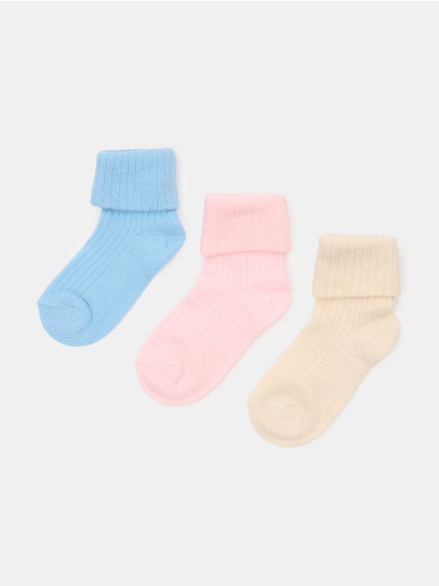 Sinsay - Șosete lungi cu bumbac, pachet de 3 - multicolor
