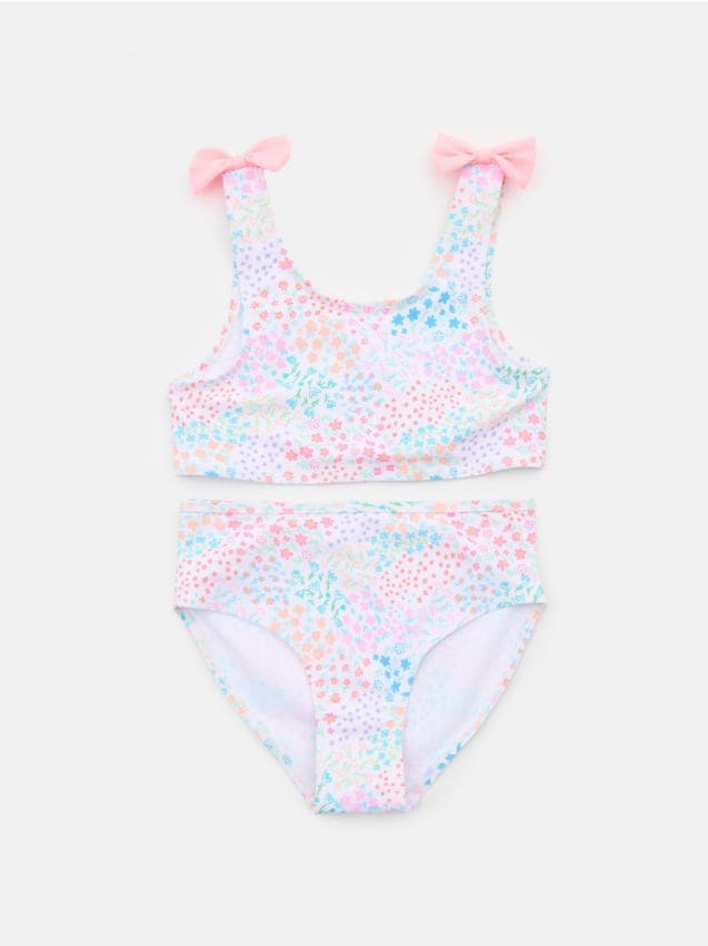 Sinsay - Dwuczęściowy strój kąpielowy z kokardami - różowy