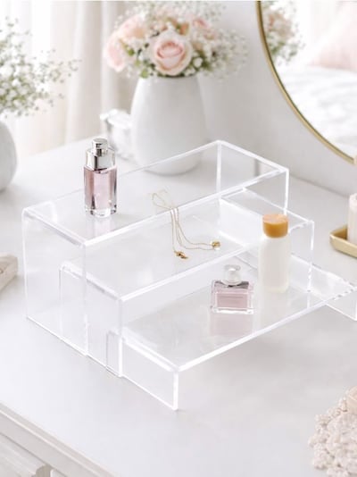 Set transparenter Regale 3 pack