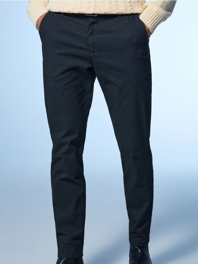 Sinsay - Chino nohavice - tmavomodrá