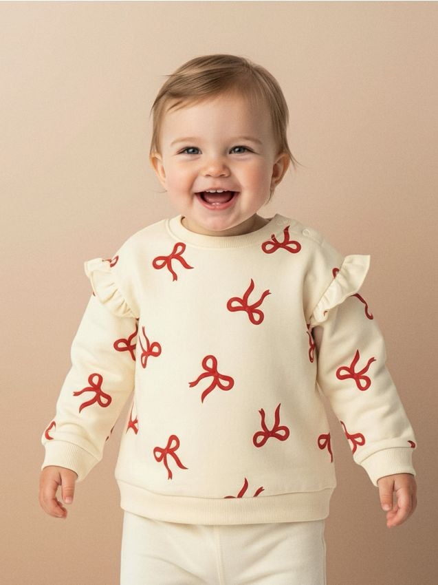 Sinsay - Bavlnená mikina - krémová