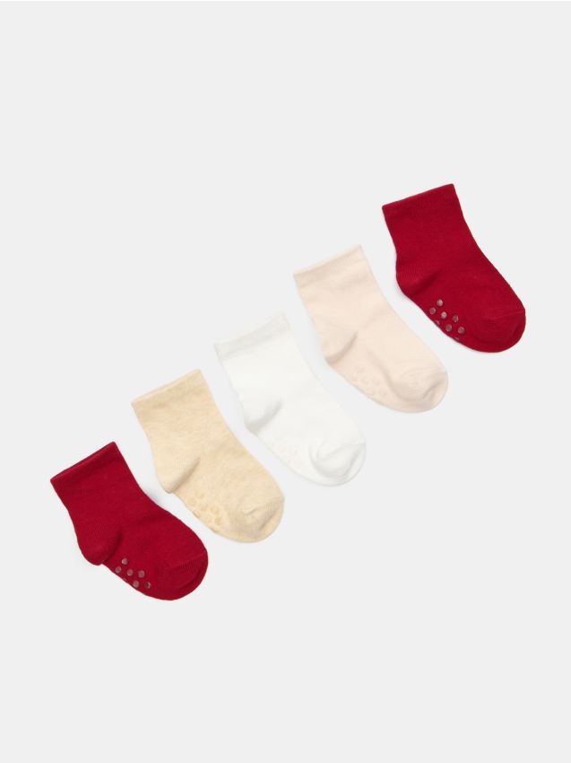 Sinsay - Șosete antiderapante din bumbac, set de 5 - multicolor
