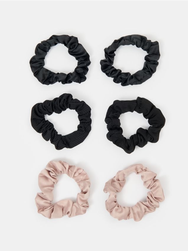 Sinsay - Set de elastice scrunchie pentru păr 6 bucăți - multicolor
