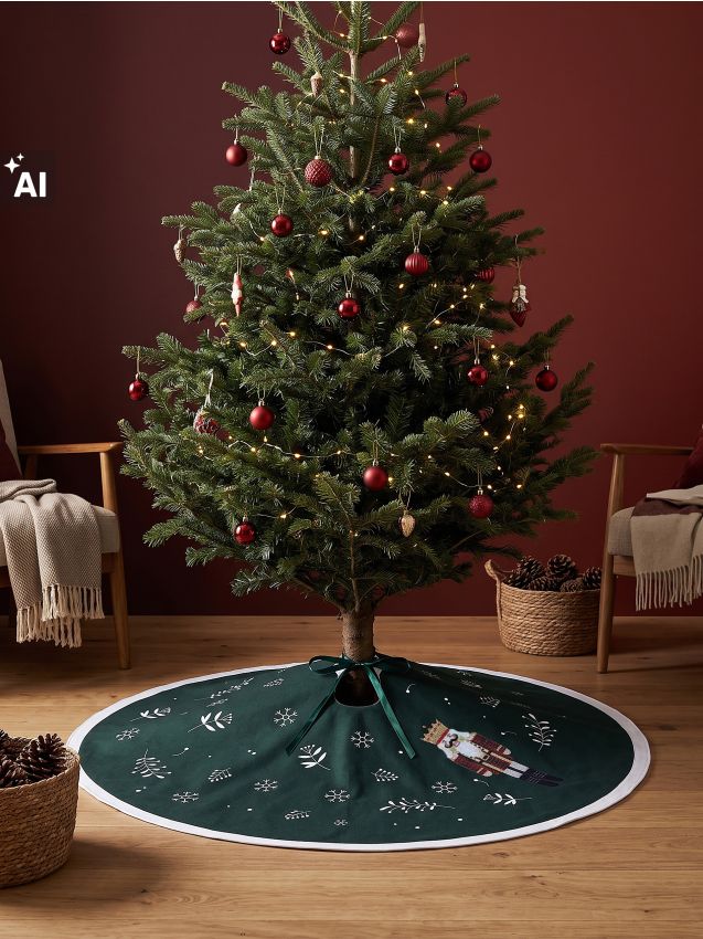 Sinsay - Husă rotundă pentru suportul bradului cu motiv de Crăciun - multicolor