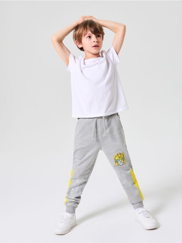 Sinsay - Pantaloni sport Transformers - gri-închis