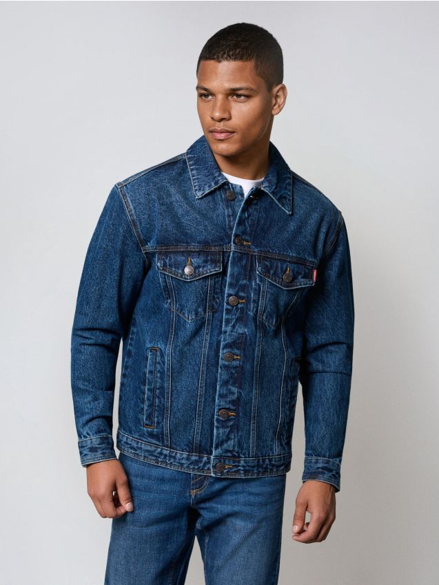 Sinsay - Geacă trucker din denim - albastru