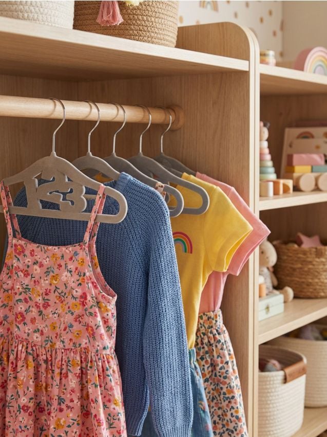 Sinsay - Umerașe pentru copii cu cifrele 123 10 pack - gri deschis