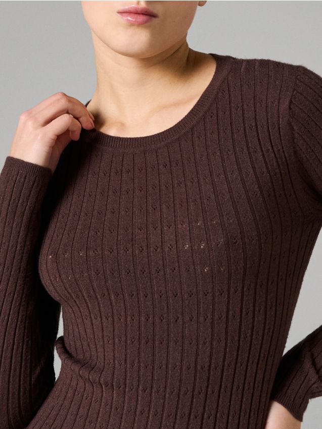 Sinsay - Pulover ajurat - maro