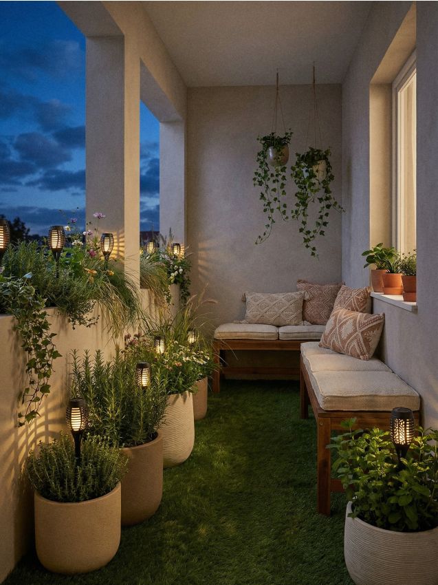 Sinsay - Lampă solară LED de grădină pentru înfipt în pământ - negru