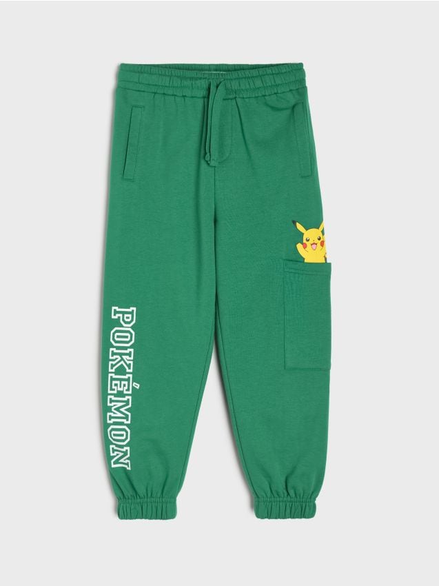 Sinsay - Pantaloni de trening jogger oversize Pokémon - albastru-verzui