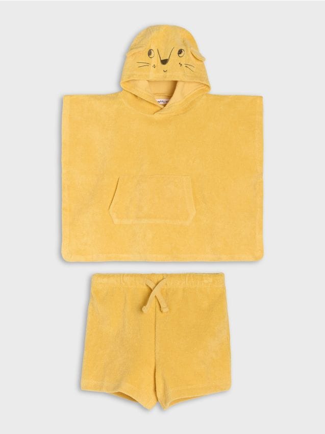 Sinsay - Compleu din jerseu - galben-deschis