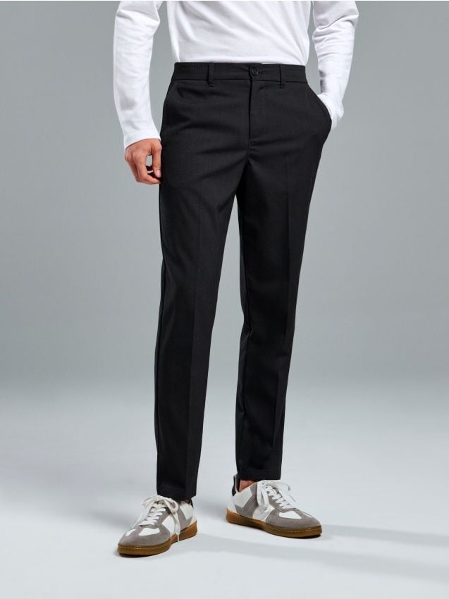 Sinsay - Pantaloni chino - gri-închis