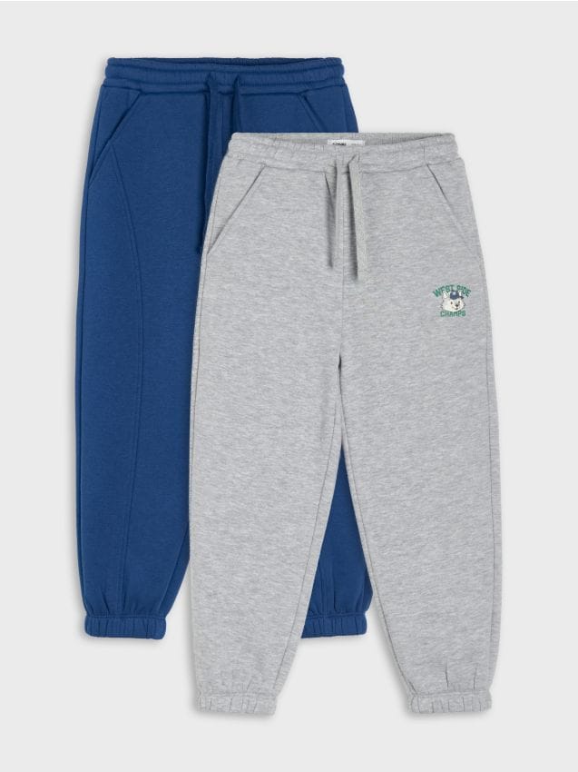 Sinsay - Pantaloni de trening oversize căptușiți cu bumbac, 2 bucăți - multicolor