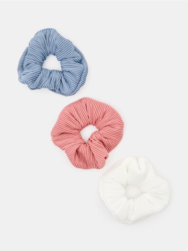 Sinsay - Elastice de păr striate Scrunchie 3 buc - multicolor