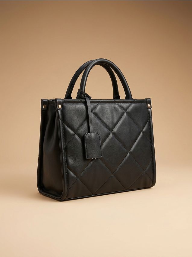 Sinsay - Geantă tip cutie matlasată cu curea detașabilă - negru