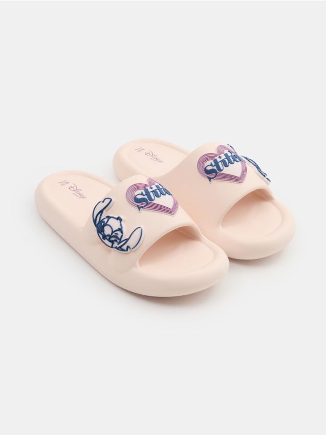 Sinsay - Papuci cu aplicații 3D Stitch - bej