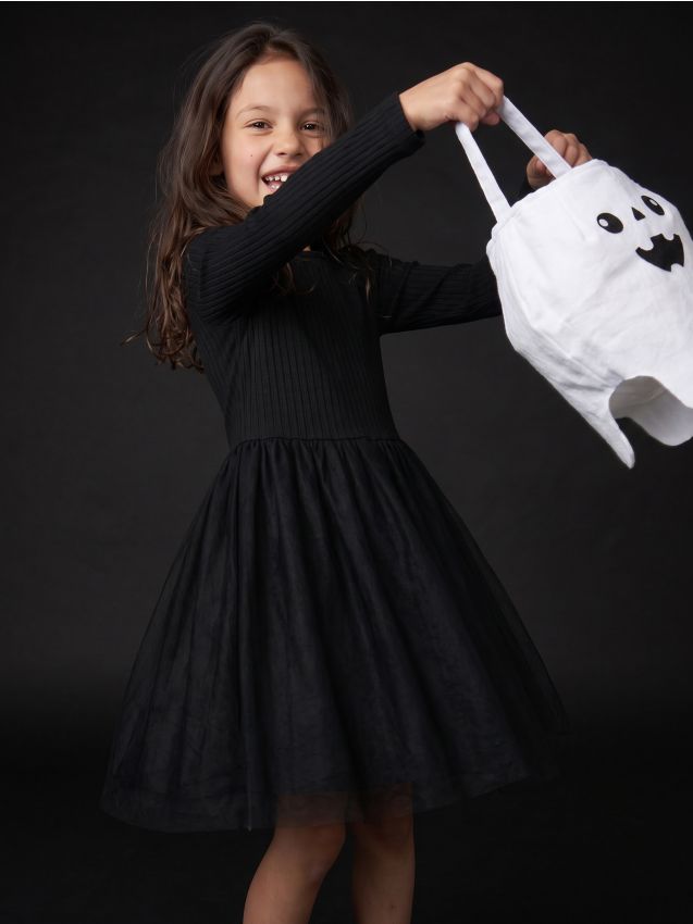 Sinsay - Rochie din tul cu bumbac - negru