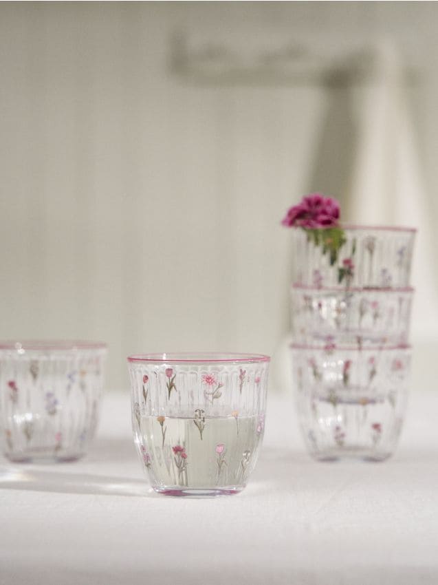 Sinsay - Pahare cu model floral 2 pack - multicolor