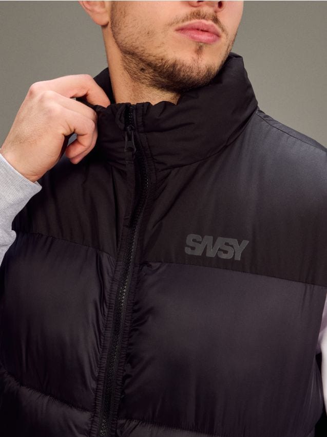 Sinsay - Vestă matlasată - negru