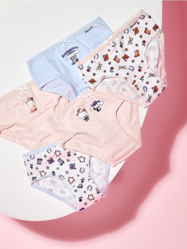 Sinsay - Chiloți din bumbac set 5 Hello Kitty and Friends - multicolor