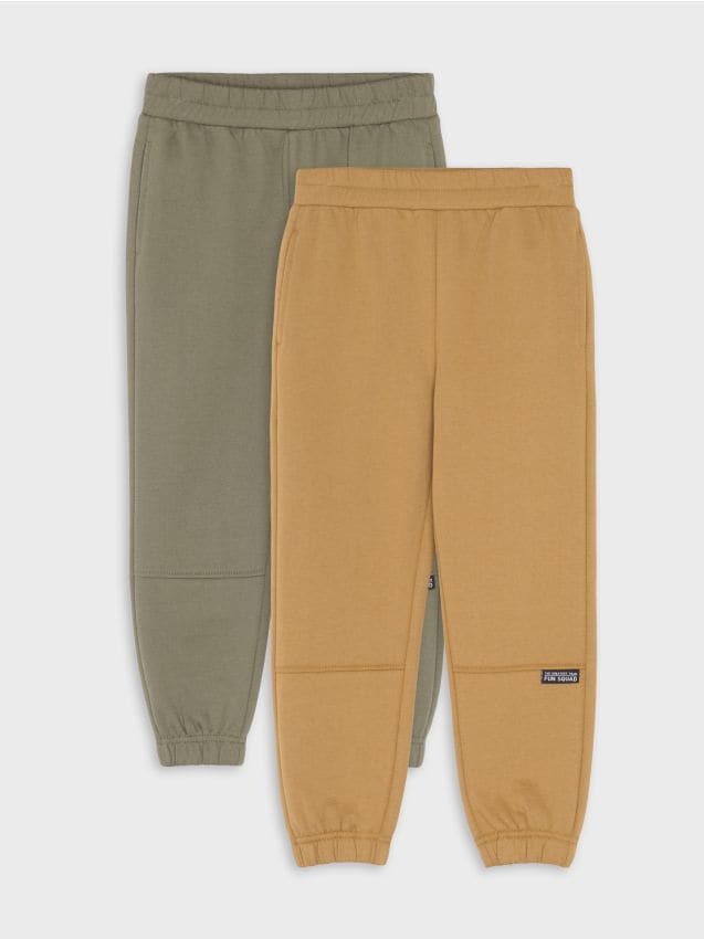 Sinsay - Pantaloni jogger cu bumbac 2 pack - multicolor