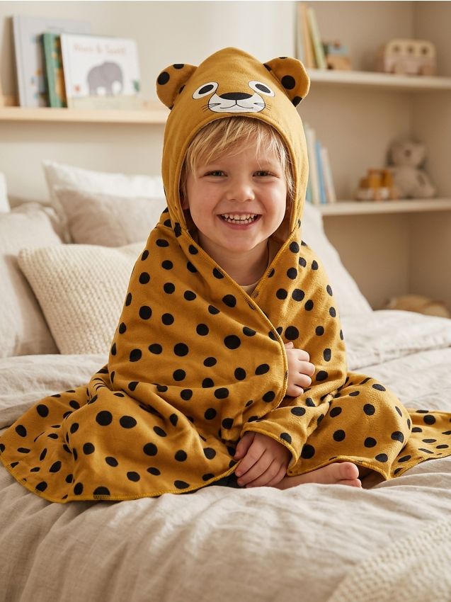 Sinsay - Prosop cu glugă cu motiv leopard - portocaliu