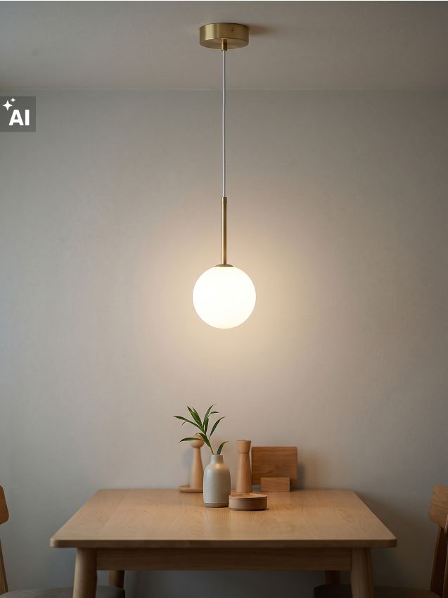 Sinsay - Viseća lampa sa zlatnim detaljima i okruglim sjenilom