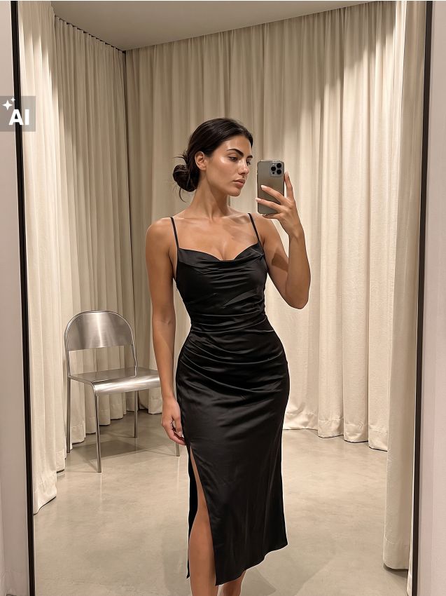 Sinsay - Rochie maxi cu pliuri - negru