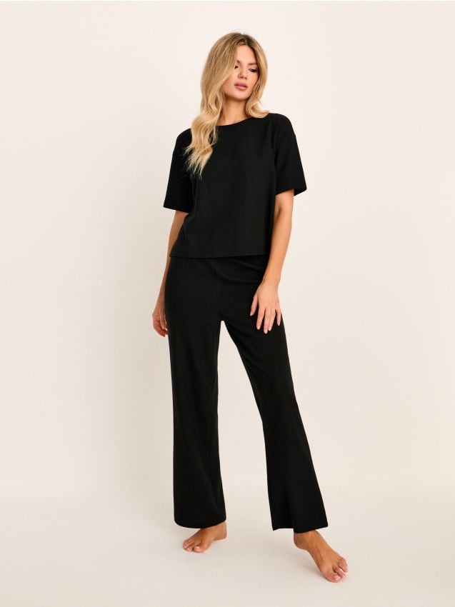 Sinsay - Pijama din două piese - negru