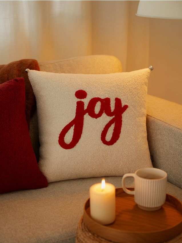 Sinsay - Obliečka na vankúš s vianočným motívom - biela