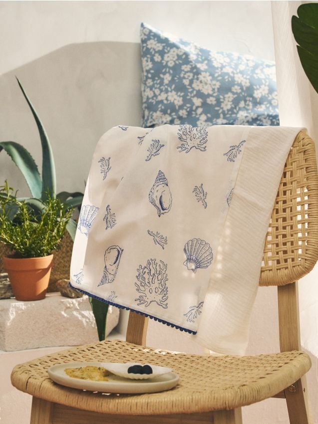 Sinsay - Set de prosoape de bucătărie cu motiv marin 3 pack - albastru