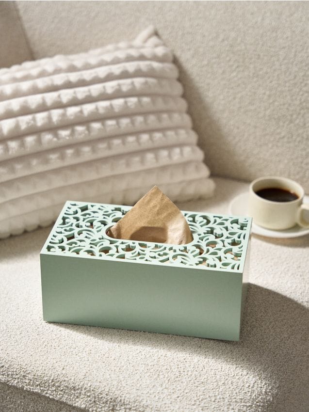 Sinsay - Cutie pentru șervețele cu design din dantelă - verde-prăfuit