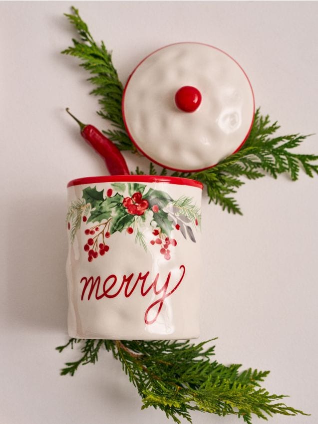 Sinsay - Úložný box s nápisom Merry - viacfarebná