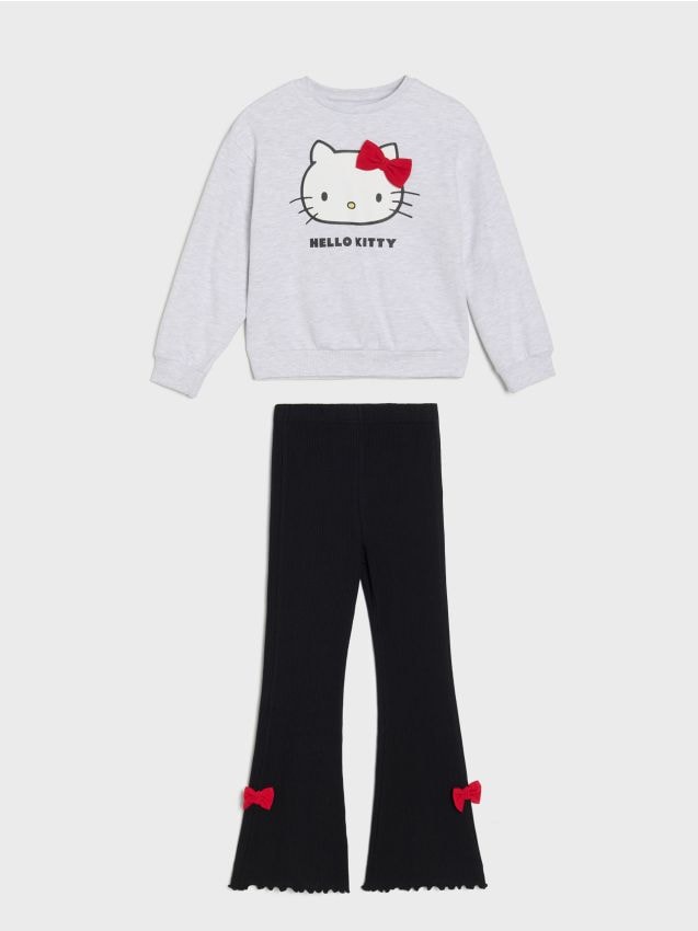 Sinsay - Dievčenská súprava Hello Kitty - svetlošedá