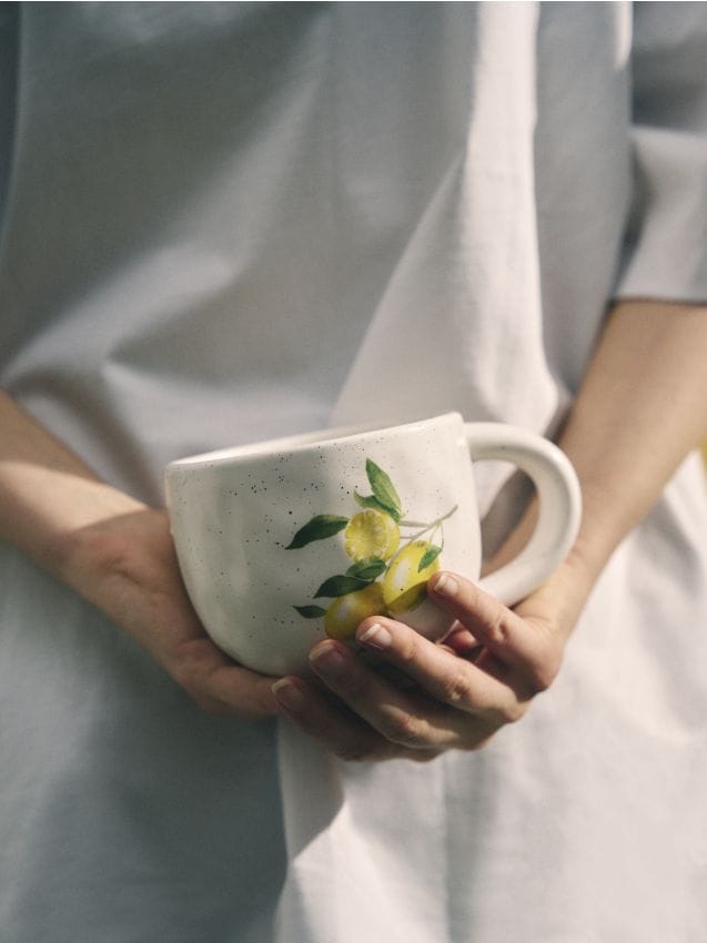 Sinsay - Cană cu motiv de lămâie - galben