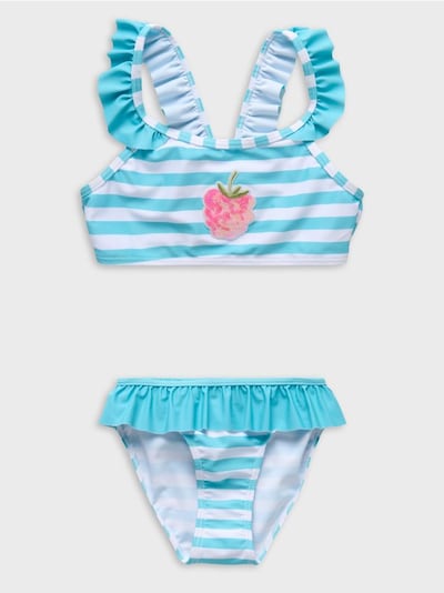 Dvodelni kupaći kostim sa volanima