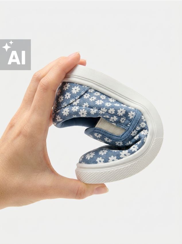 Sinsay - Teniși slip-on cu motiv floral - altele