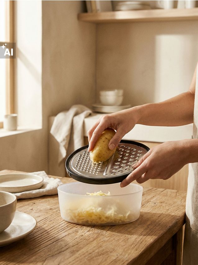 Sinsay - Răzătoare de bucătărie cu recipient - gri-închis