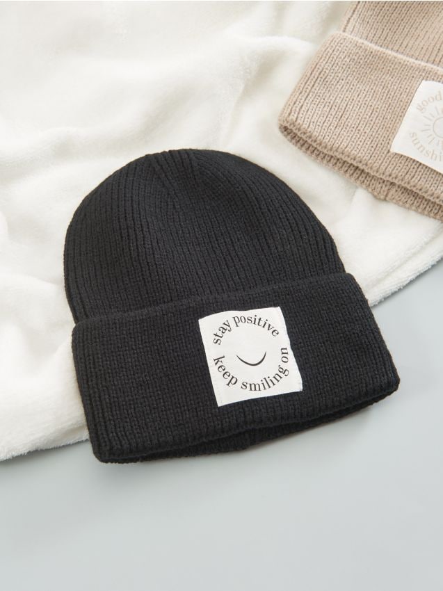 Sinsay - Čiapka beanie - čierna