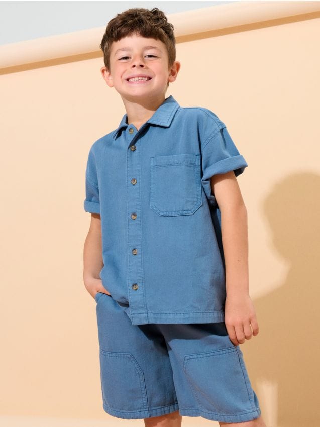 Sinsay - Pantaloni scurți din denim - mid blue