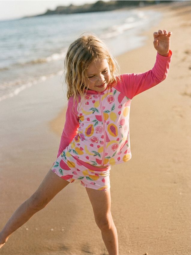 Sinsay - Set de baie din trei piese cu protecție solară și motiv fructe - multicolor