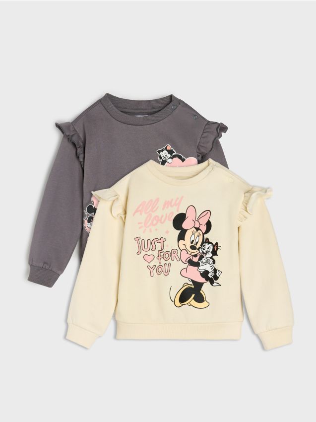 Sinsay - Set de 2 bluze sport Minnie Mouse - crem