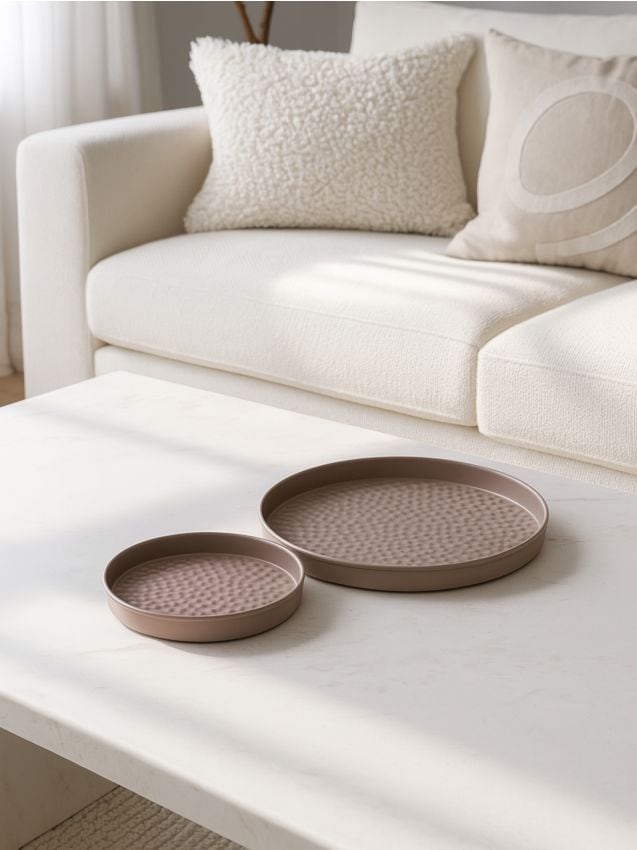 Sinsay - Tăvițe decorative set 2 - roz-pastel
